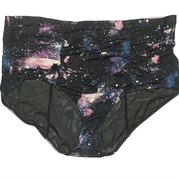 Torrid High Waist Tummy Smoothing Retro Style Galaxy Bikini Bottoms - Picture 4 of 6